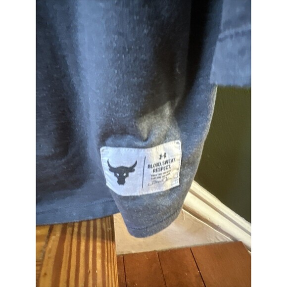 Under Armour Project Rock Shirt Men's 2XL Gray Henley Blood Sweat Respect - Picture 3 of 4